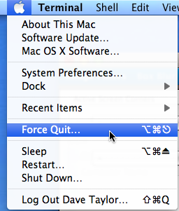 Force quit mac os